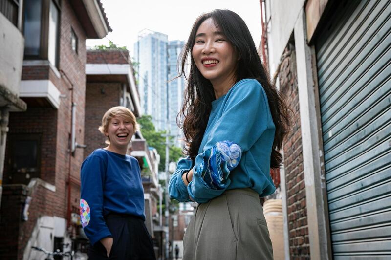 Jihyun Kang (right) and Marie Boes. Photograph: Woohae Cho/The New York Times