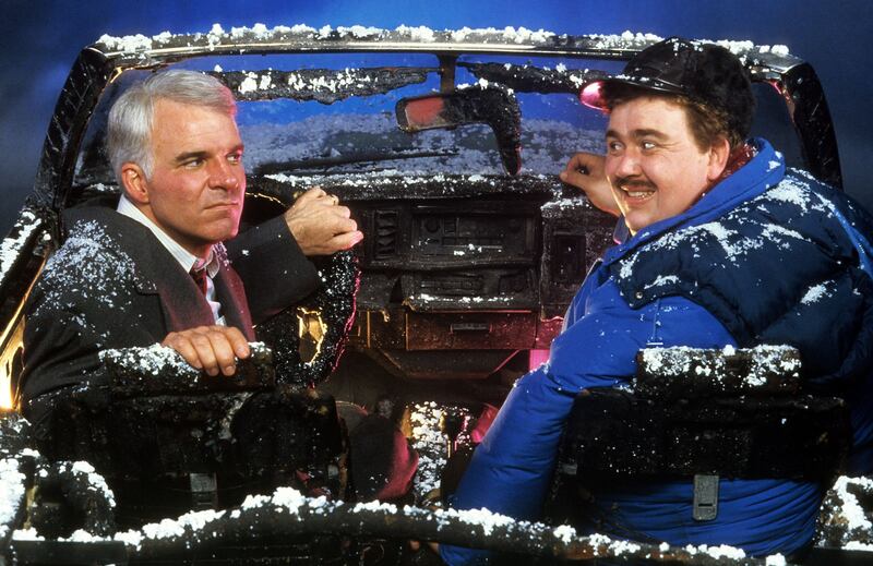 Steve Martin and John Candy in Planes, Trains & Automobiles. Photograph: Paramount/Getty