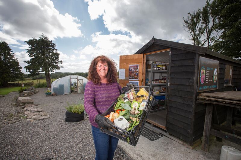 Sue McMillan at her Ballagh Farm Shop outside Ballaghaderreen, Co. Roscommon. Photograph: Brian Farrell