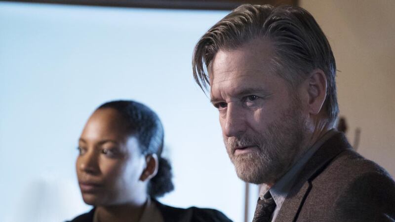 Natalie Paul and Bill Pullman in The Sinner