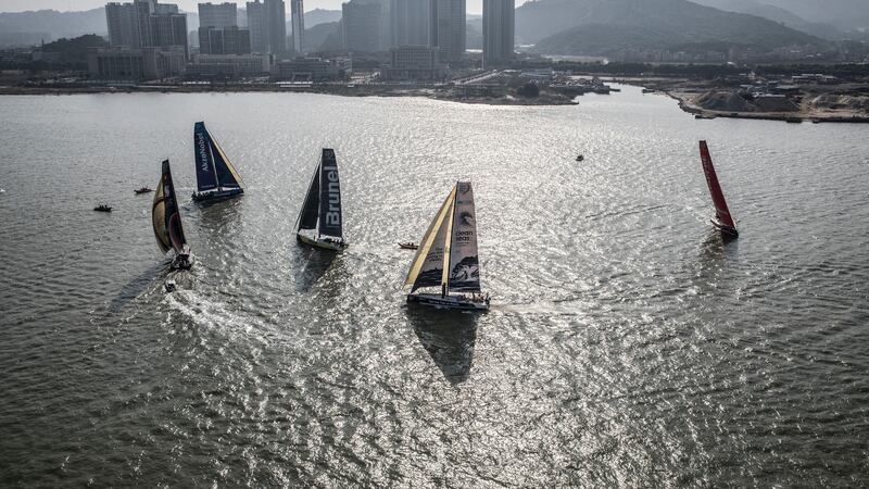 At the last In-Port race in Guangzhou, I doubled-down on just getting on with my physical tasks. Photograph: Volvo Ocean Race