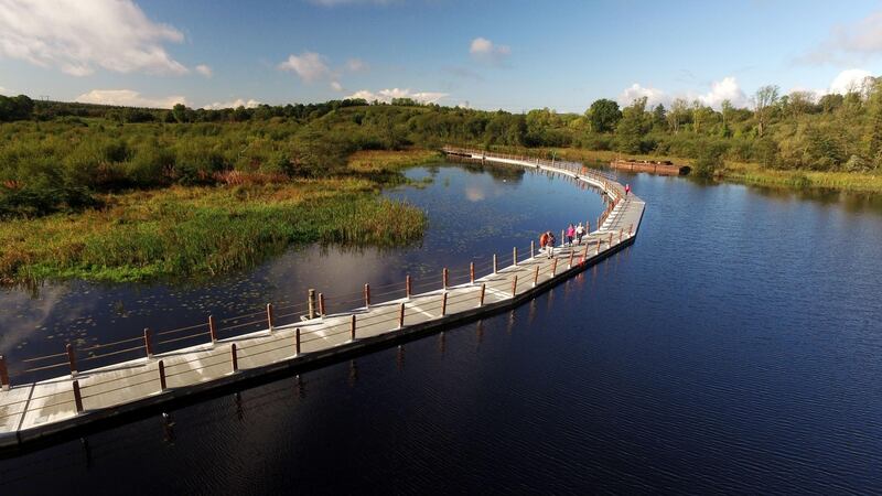 Enjoy a cycle along the stunning Acres Lake floating boardwalk on the Shannon Blueway.