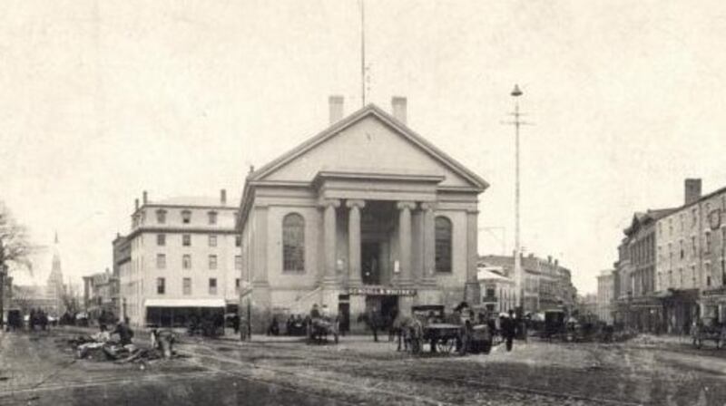 Portland City Hall in the 19th century.