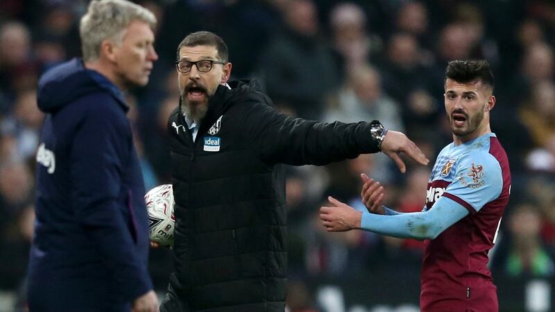 Slaven Bilic’s West Brom saw off top flight West Ham in London. Photograph: Stephen Pond/Getty