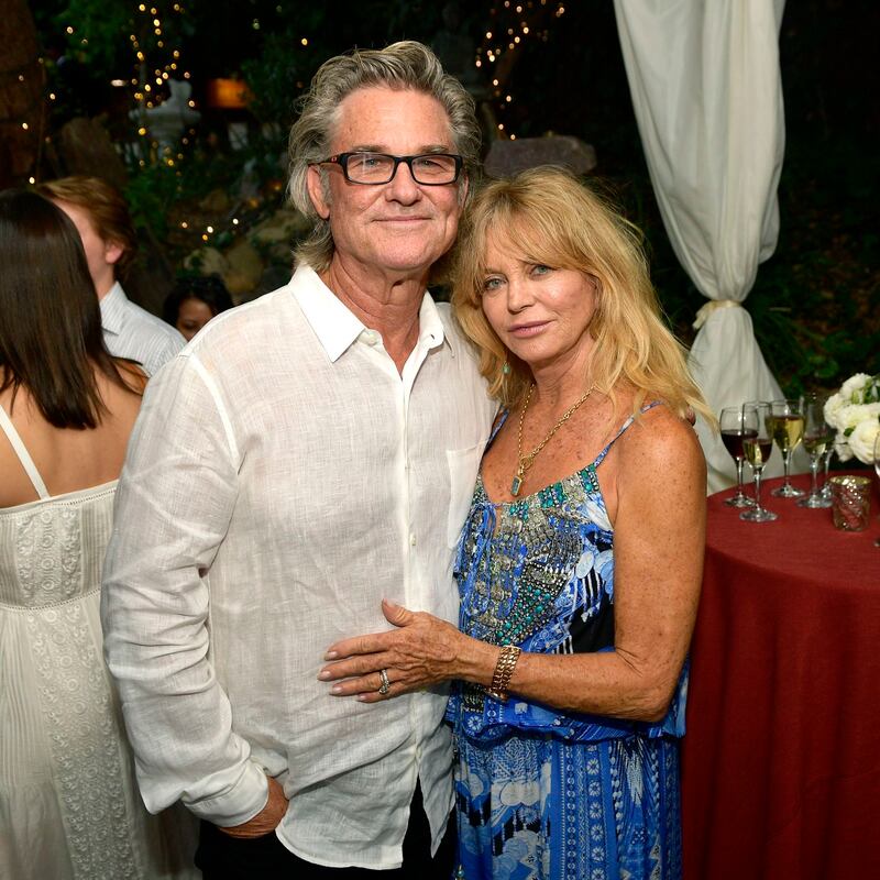 Hollywood royalty: Goldie Hawn with Kurt Russell, her partner of 37 years. Photograph: Matt Winkelmeyer/Getty