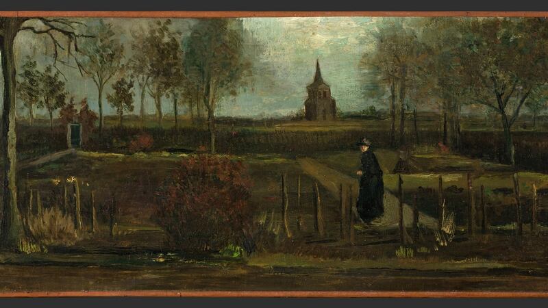 Vincent van Gogh’s The Parsonage Garden at Nuenen in Spring (1884).