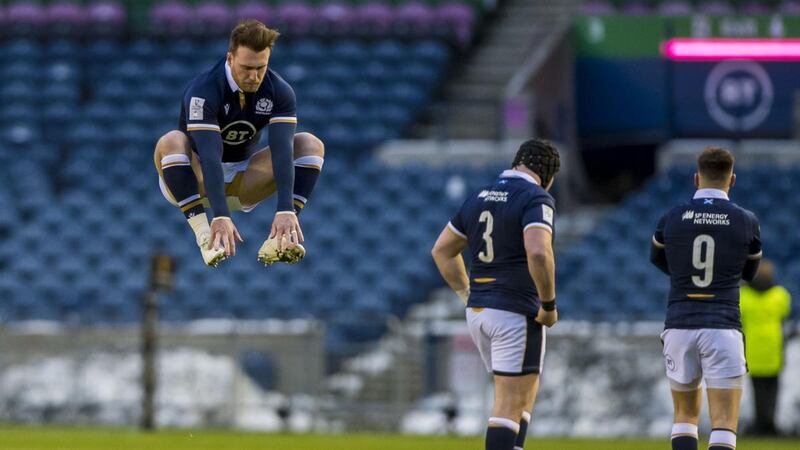 Stuart Hogg will pose a big test for Ireland on Sunday. Photograph: Craig Watson