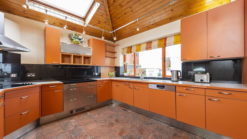 The kitchen at 17 Herbert Park, Ballsbridge, Dublin 4.