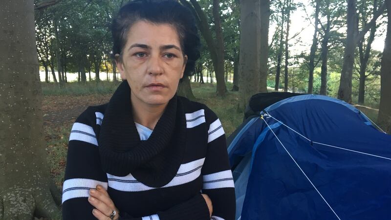 Sarah O’Rourke (35) and her partner Jimmy have been living in a tent in Phoenix Park for the past week.