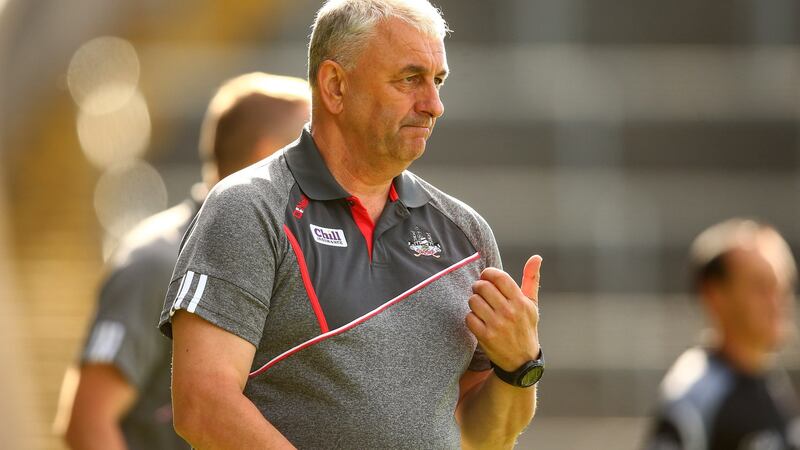 Cork manager Peadar Healy annoucned after the game he would not be staying on for another term. Photograph:  Cathal Noonan/Inpho