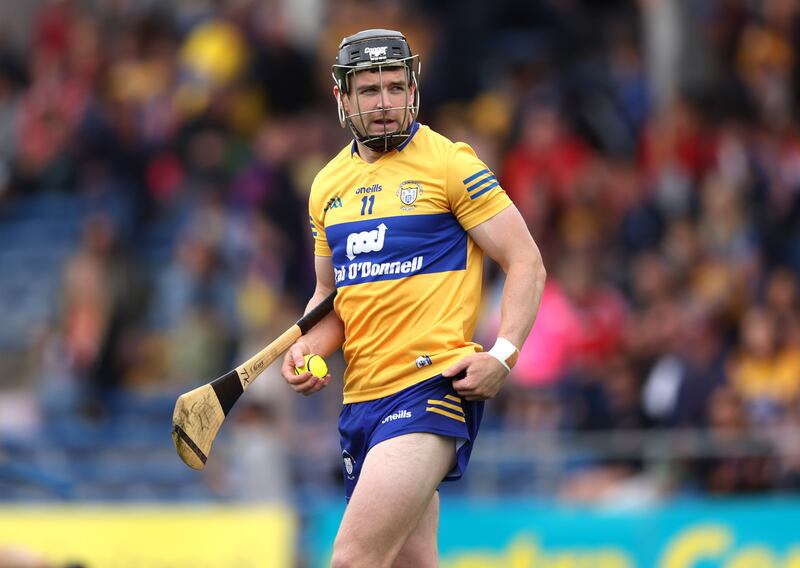 Tony Kelly had one of those days from the dead ball but Clare still managed to get over the line. Photograph: Tom Maher/Inpho

