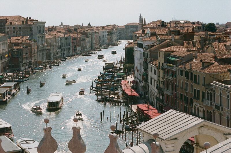 The view from T Fondaco dei Tedeschi in Venice. Photograph: Rebecca Daly