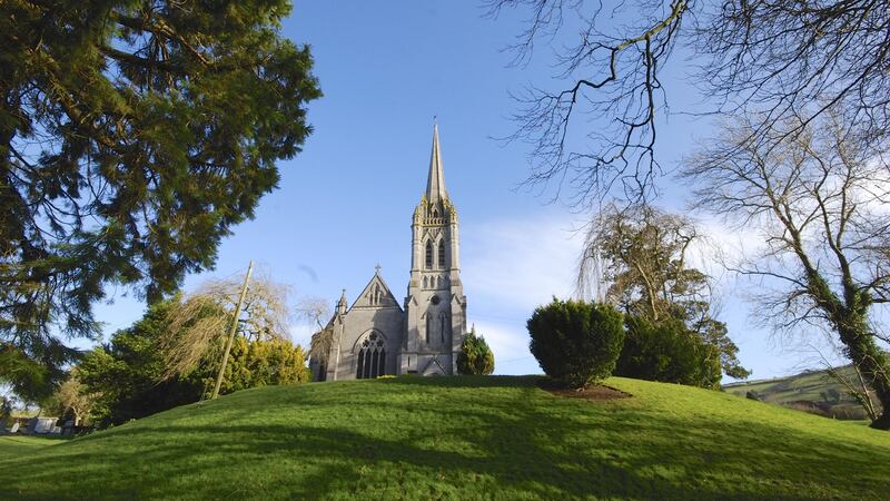 Adelaide Memorial Church in Myshall, Co Carlow, is a  miniature of Salisbury Cathedral