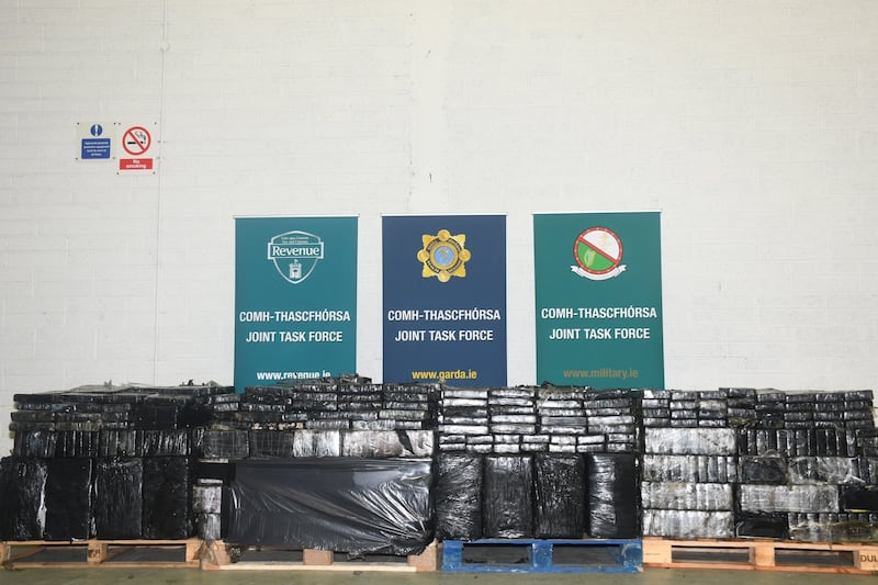 Some of the cocaine seized from the MV Matthew. Photograph: An Garda Siochana/PA Wire 