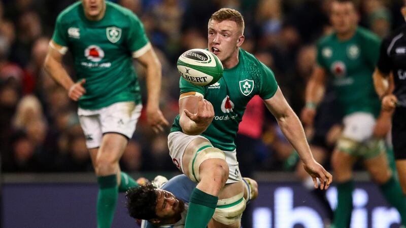 Ireland’s Dan Leavy in action against Argentina. Photograph: James Crombie/Inpho