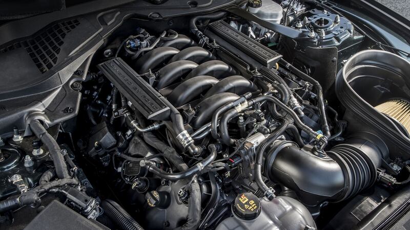 The Mustang’s 5-litre V8 engine is a 20oz Porterhouse steak in a world of quinoa casseroles