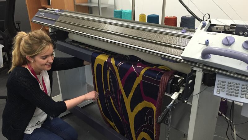 The prototype socks were initially produced in the textile facility in Belfast School of Art, and subsequently manufactured by northern firm Bridgedale.