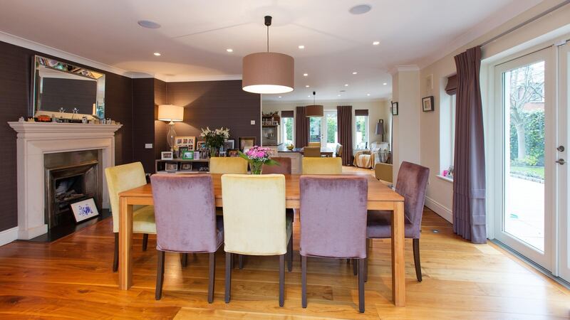 Two good-sized reception rooms, a drawingroom and livingroom, open off the hall to the right, while a games room on the left fits a good-sized pool table.