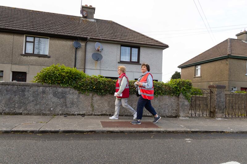 Catherine Walsh, Labour candidate, canvassing in Wexford town. Photograph: Patrick Browne
