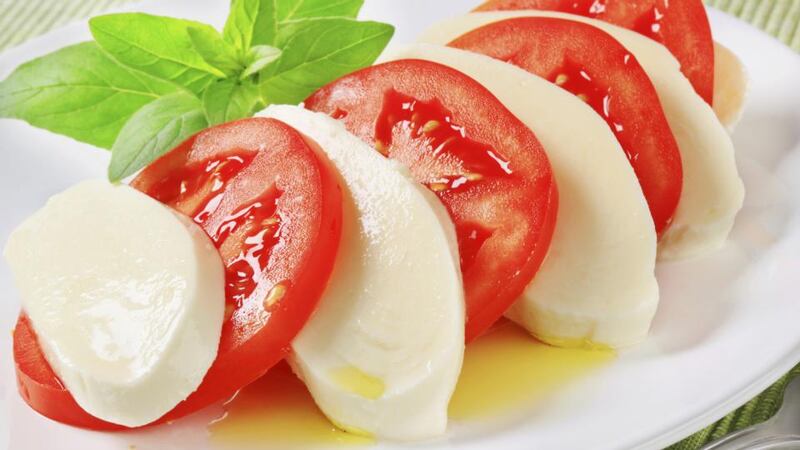 Caprese salad with  buffalo mozzarella  from Campania