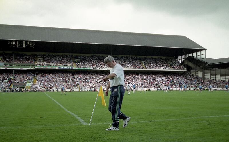 June 1998: As Kildare manager at the Leinster Senior Football Championship Quarter-Final against Dublin in Croke Park. Photograph: James Meehan/Inpho
