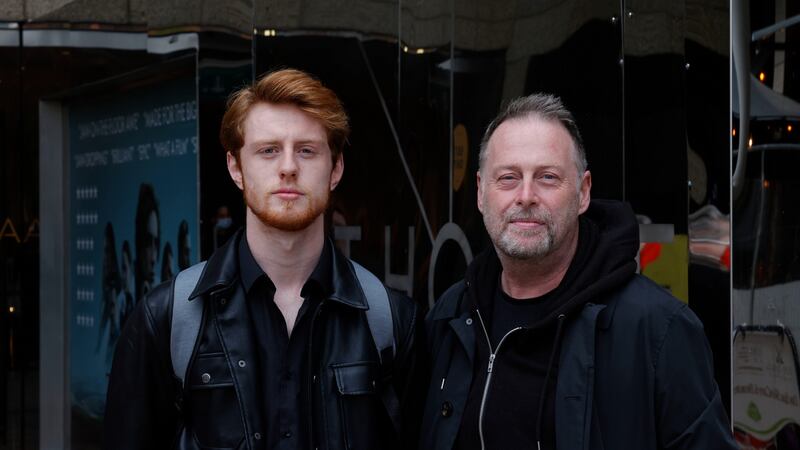 Luke Carruthers and his father, Gary from Dublin 8. Photograph: Alan Betson