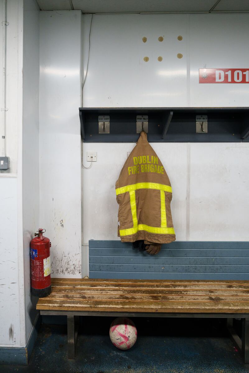 26th July, 2025.On the night shift with Dublin Fire Brigade seen here returning to base in Donnybrook after responding to a fire in Cabinteeley, Dublin.Photo:Barry Cronin for The Irish Times.