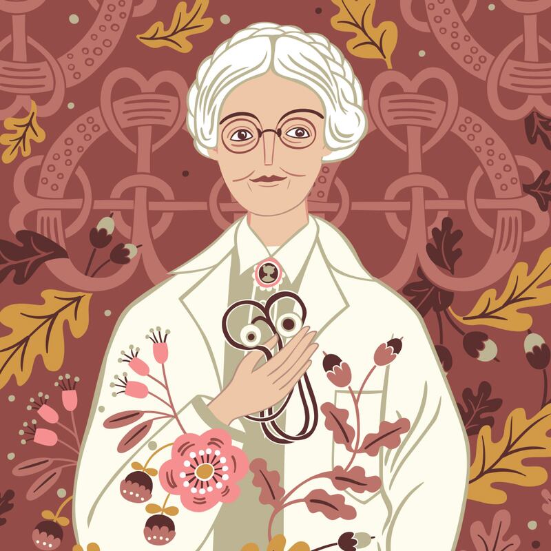 The Carer, based on Kathleen Lynn. Illustration: Paula McGloin