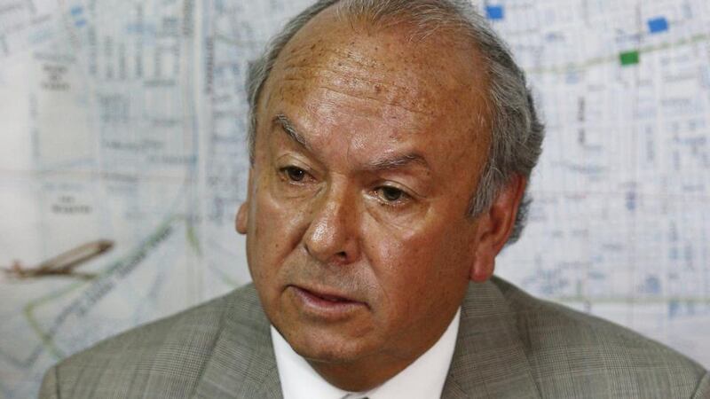 A nephew of Chilean poet Pablo Neruda, lawyer Rodolfo Reyes, at a press conference in Santiago, Chile, on Wednesday.  An investigation aims to clarify the death of Pablo Neruda, who died on September 23rd, 1973, after the military coup. Photograph: Mario Ruiz/EPA