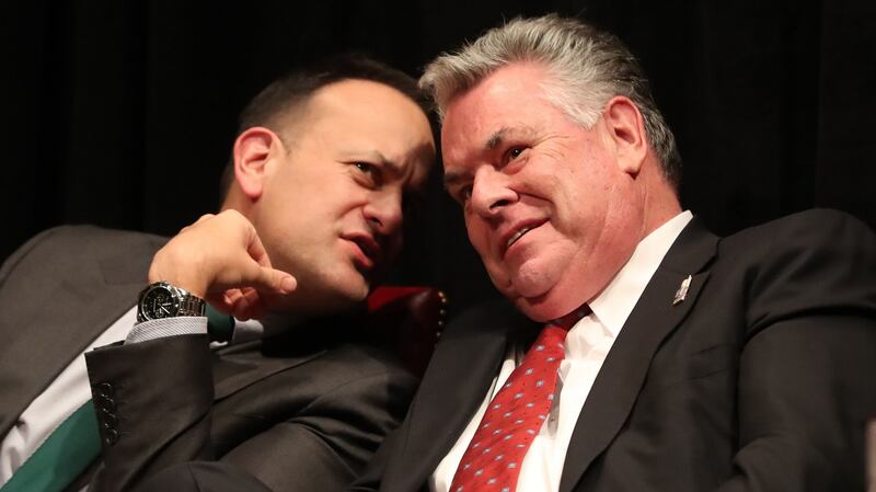 Taoiseach Leo Varadkar’s and Congressman Peter King at a Belfast Agreement 20th anniversary event at the Library of Congress in Washington DC. Photograph: Niall Carson/PA Wire