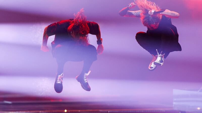 Blind Channel from Finland with the song Dark Side. Photograph: EPA/Robin van Lonkhuijsen
