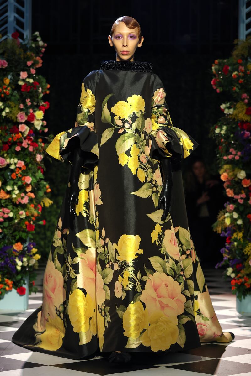 Richard Quinn's runway show at London Fashion Week. Photograph: Luke Walker/BFC/Getty Images