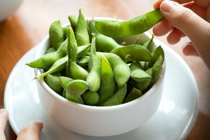 Adding edamame is an easy way to bump up protein in main dishes. Photograph: iStock