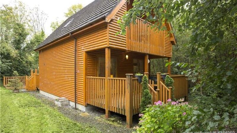 This Scandinavian-style lodge at the Cornadarragh Forest Park in Belturbet is for sale at a guide price of €105,000.