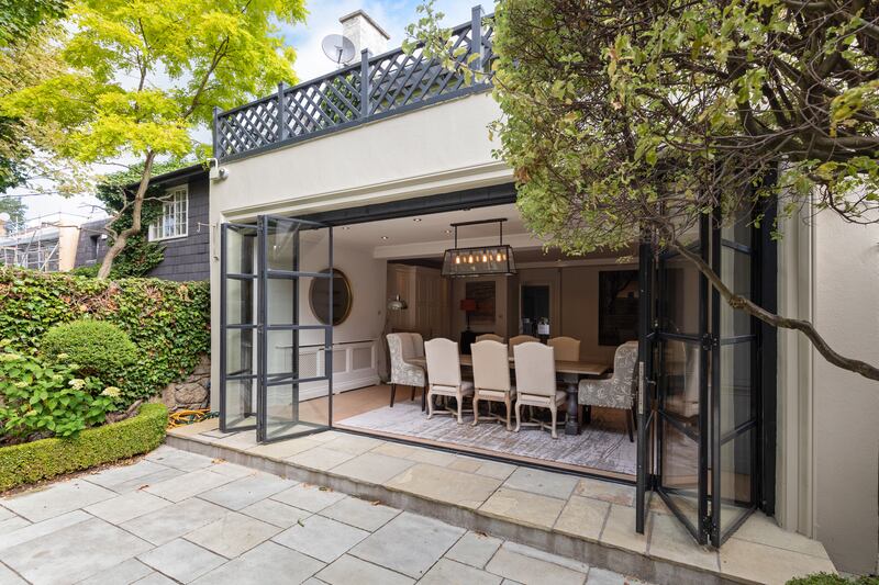 Dining area opens out to rear garden