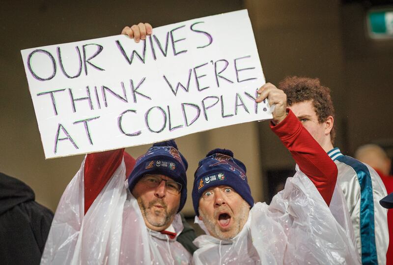 Lions fans at the MCG last Saturday for the Australia-Lions clash, not a concert. Photograph: Tom Maher/Inpho