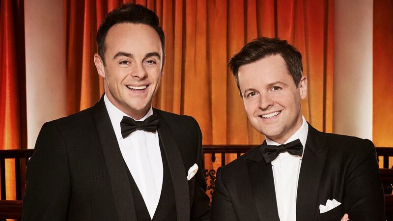 Ant and Dec: by the magic of TV they are back in front  of a live audience. Photograph: ITV/PA
