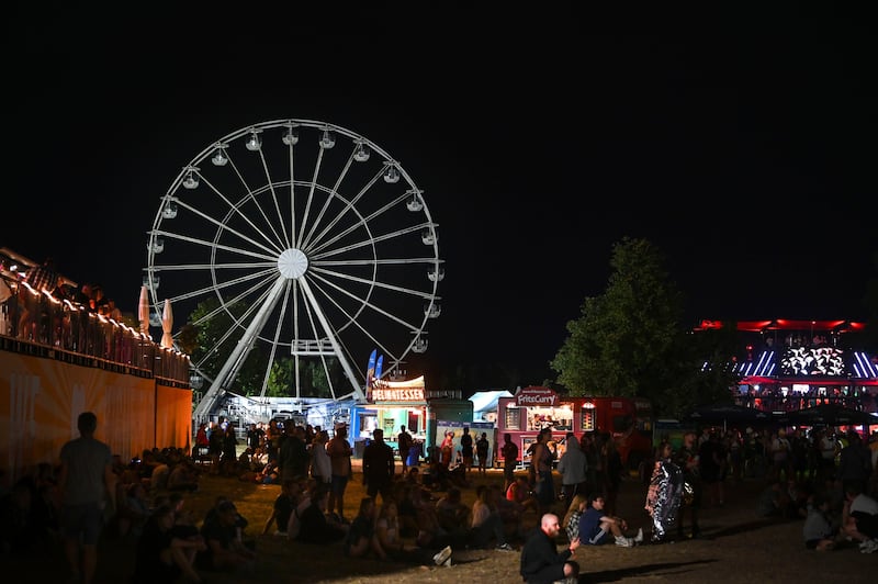 The operator of the Ferris wheel told dpa that no passengers had been sitting in the gondola in which the fire started. Photograph: Heiko Rebsch/dpa via AP
