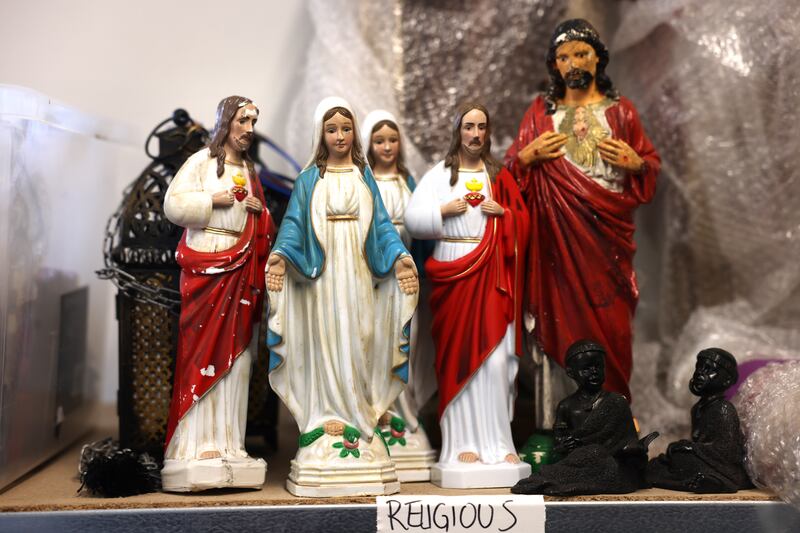 Props at the set workshop. Photograph: Dara Mac Dónaill / The Irish Times







