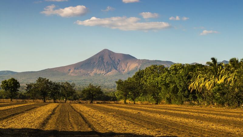 The Telica volano, one of the country’s most active volcanoes, in the North West volcanic chain in  Leon, Nicaragua. Photograph: Rob Francis/Getty Images