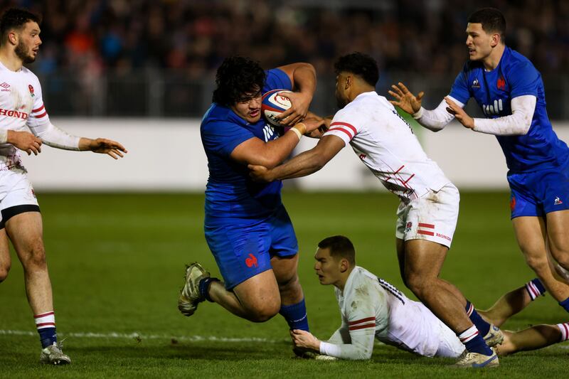 Posolo Tuilagi in action for France against England in last year's Under-20 Six Nations. Photograph: Andrew Fosker/Inpho