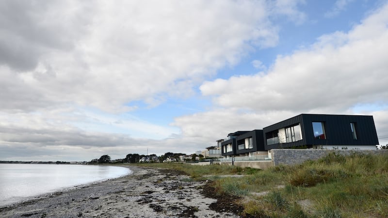 Homes on the seafront, Sutton, Dublin. Photograph: Dara Mac Dónaill/The Irish Times