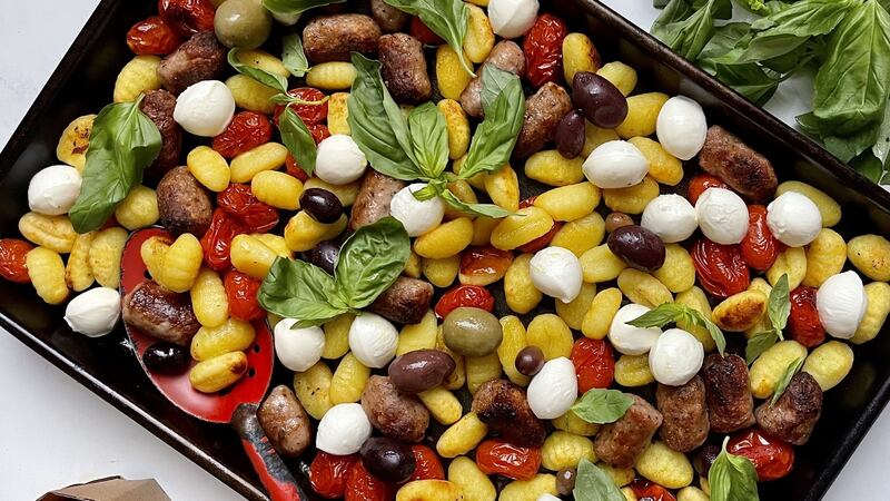 One-pan sausage and tomato gnocchi