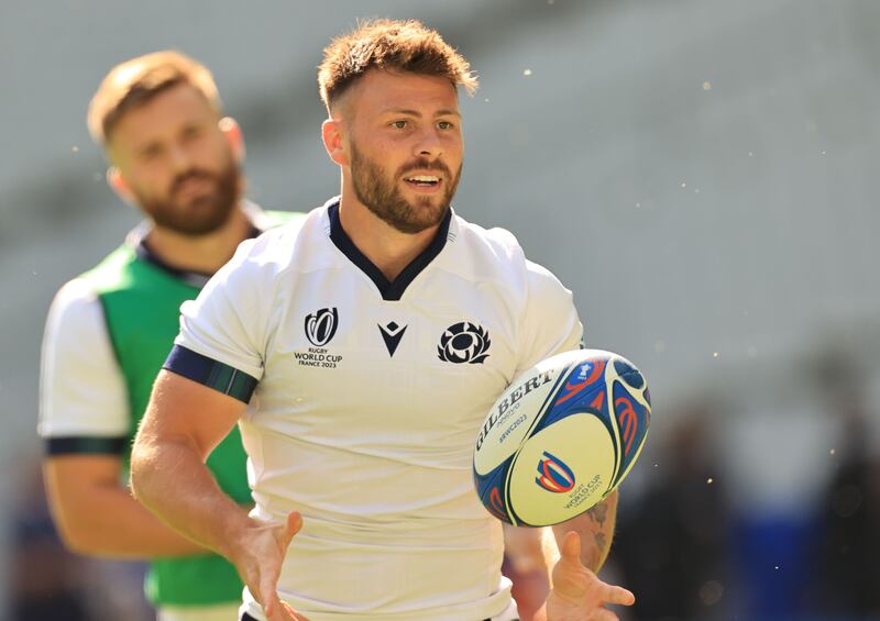 Scotland's Ali Price during the team's captain's run at Stade de France, Paris, on October 6th, 2023. Photograph: Billy Stickland/Inpho