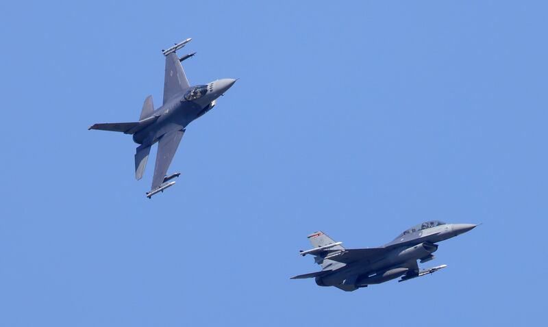 US Air Force planes were involved in the defence. Photograph: EPA
