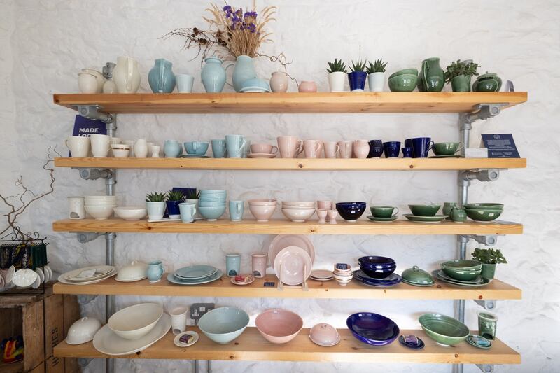 Babs Belshaw pottery made at Blackheath Pottery, Coleraine, Co Derry. Photograph: Joe Dunne