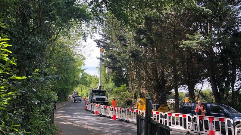 Construction work on Grange Road, Clonsilla.