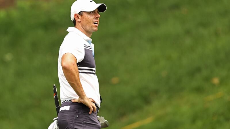 Rory McIlroy carded a 68 in hs second round. Photograph: Elsa/Getty Images