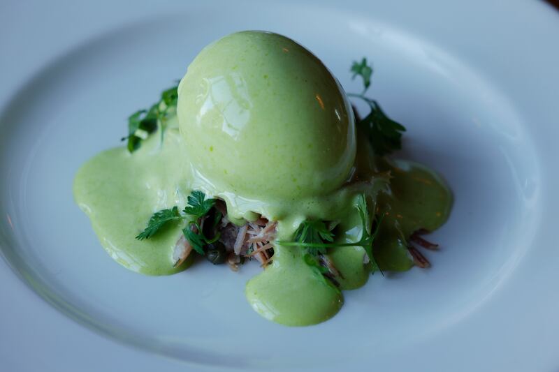 Green egg and ham at The Pig's Ear. Photograph: Alan Betson