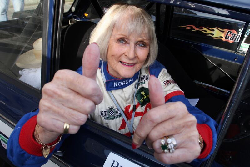 2009: Smith, in her Hillman car,  participates in a charity Cannonball Run at Dublin's Merrion Square. Photograph: Nick Bradshaw